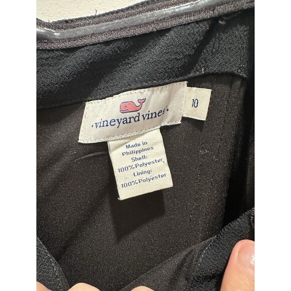 Vineyard Vines Women’s Size 10 Solid Black Spaghetti Strap Sleeveless Jumpsuit - Picture 4 of 4